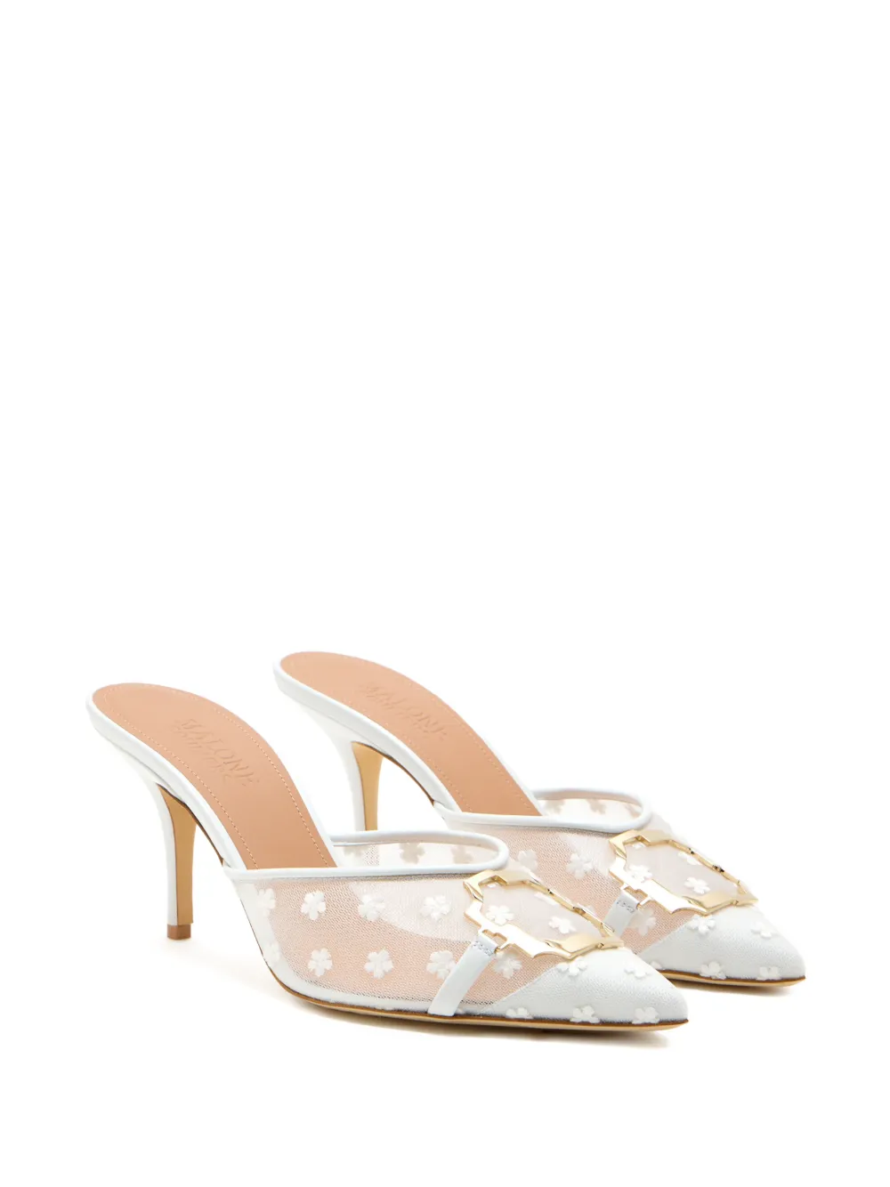 Malone Souliers Missy muiltjes met gesp Wit