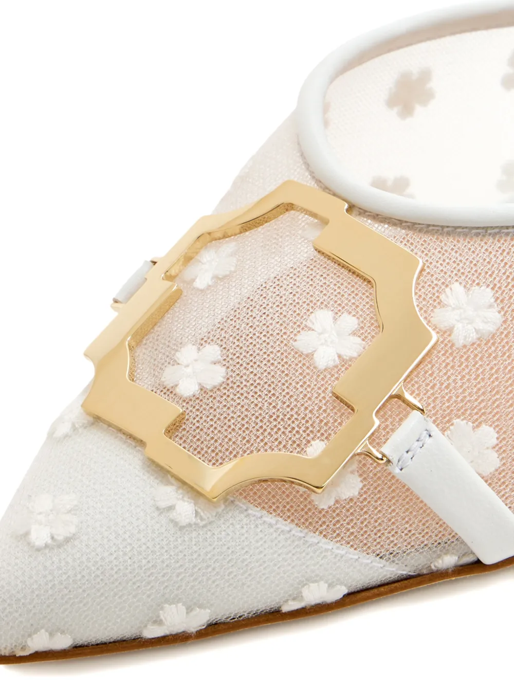 Malone Souliers Missy muiltjes met gesp Wit