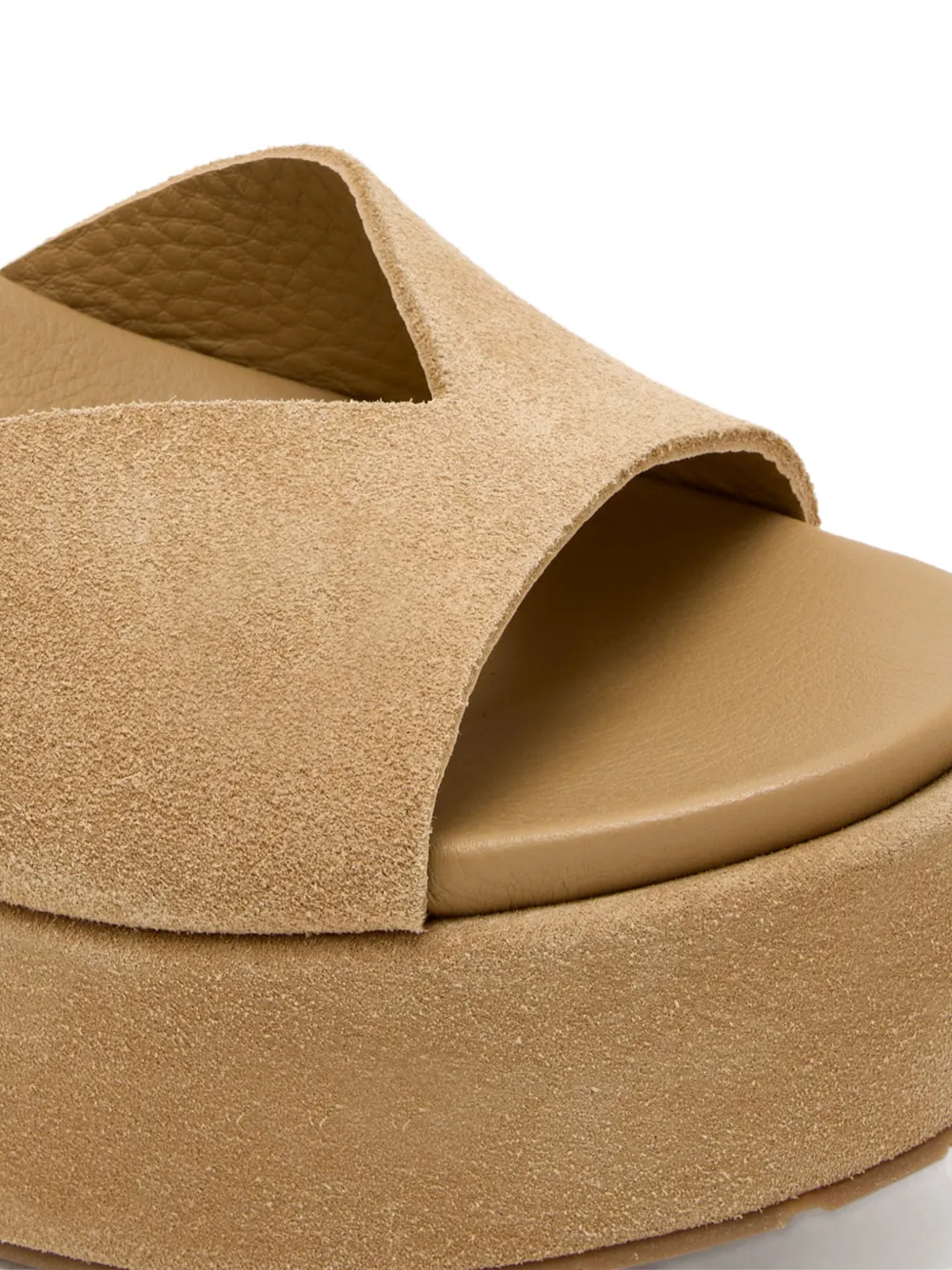 Pedro Garcia platform buckle sandals Beige