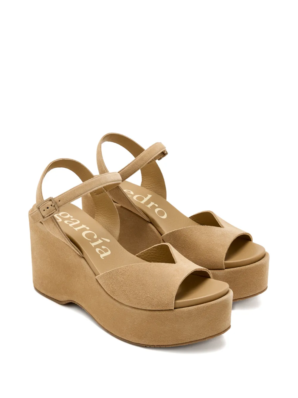 Pedro Garcia platform buckle sandals Beige