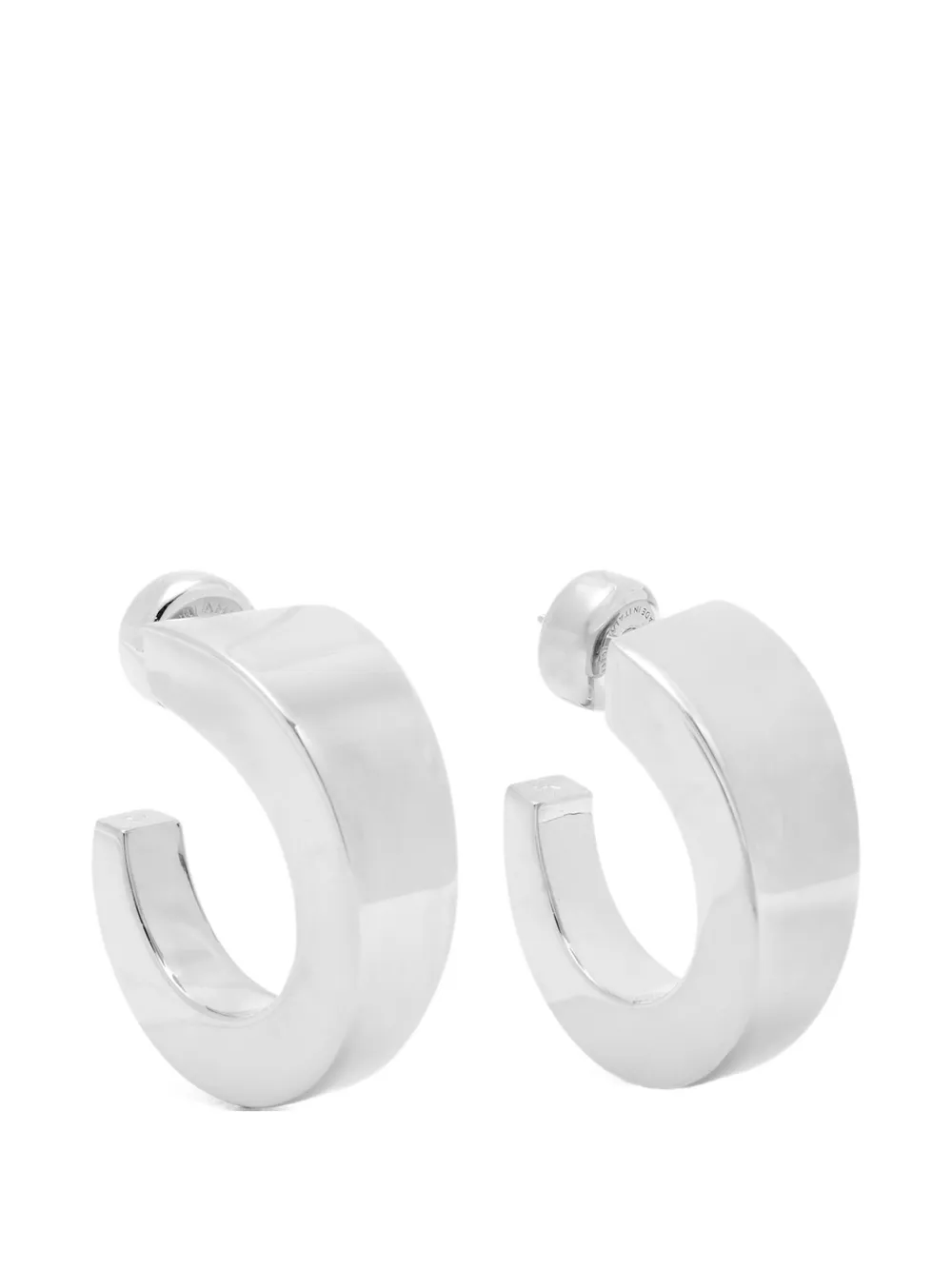 Amina Muaddi Block Earrings In Metallic