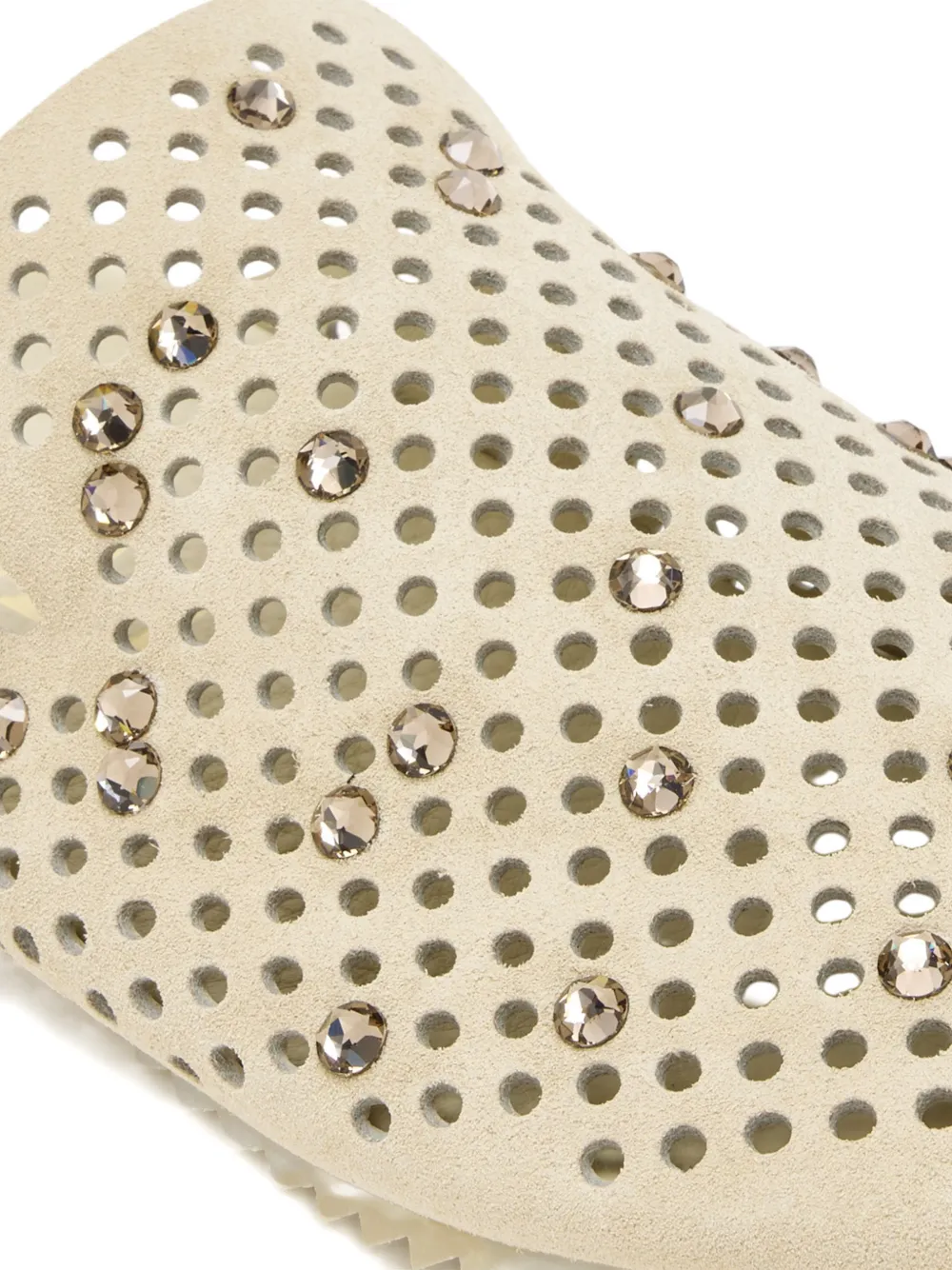 Pedro Garcia perforated embellished mules Beige