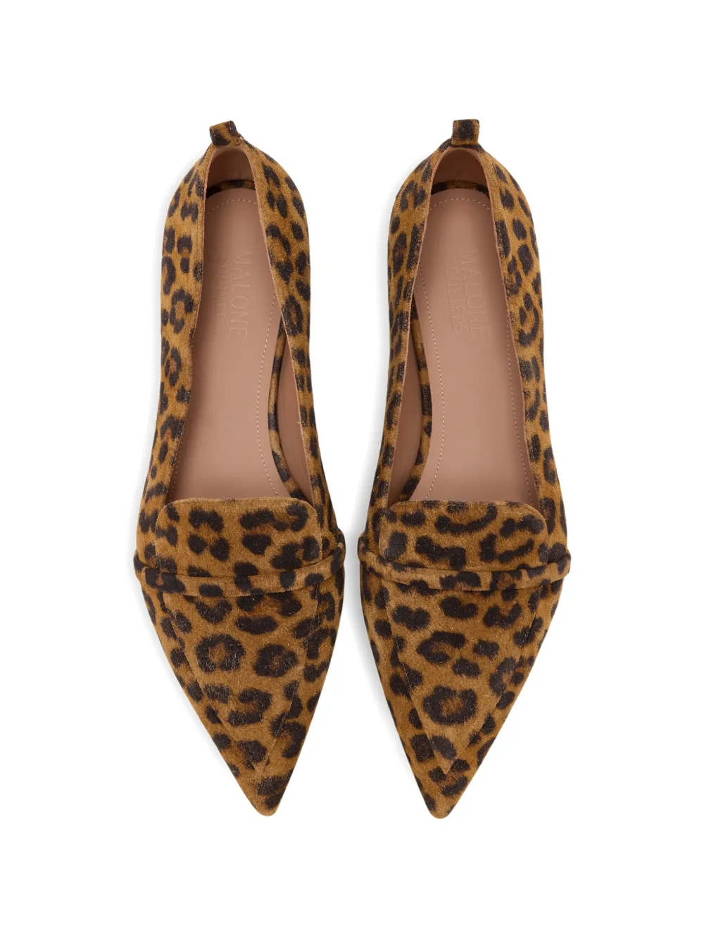 Malone Souliers Dora loafers met dierenprint Bruin
