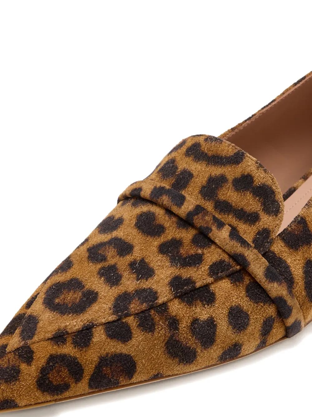 Malone Souliers Dora loafers met dierenprint Bruin