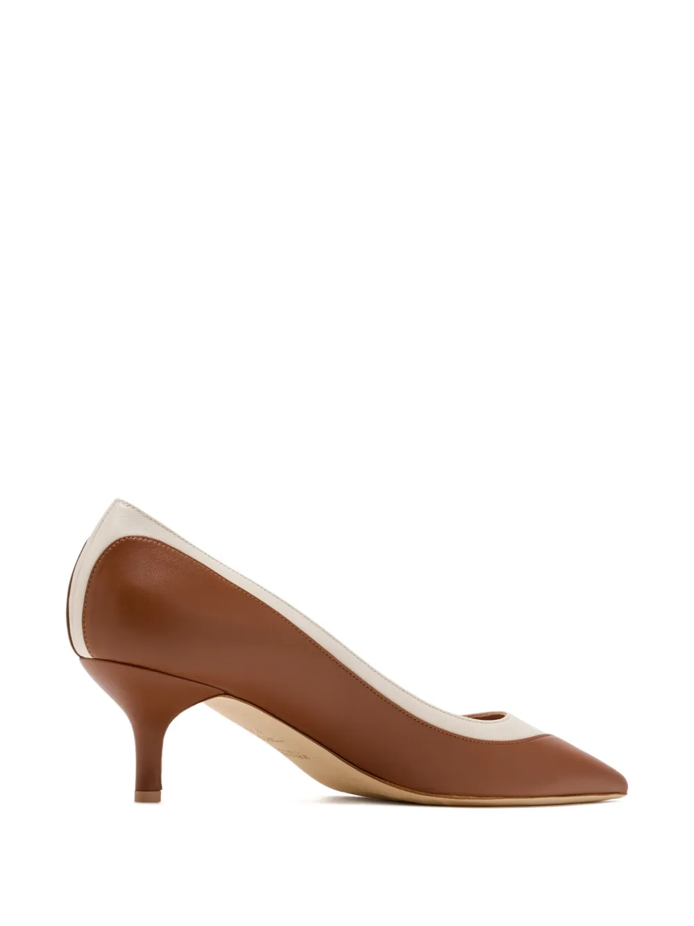 Malone Souliers Emmanuelle pointed toe contrast pumps Bruin