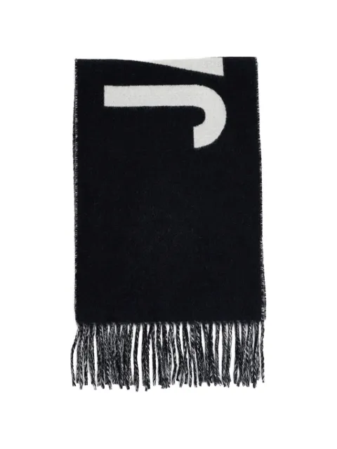 Jacquemus logo fringed scarf