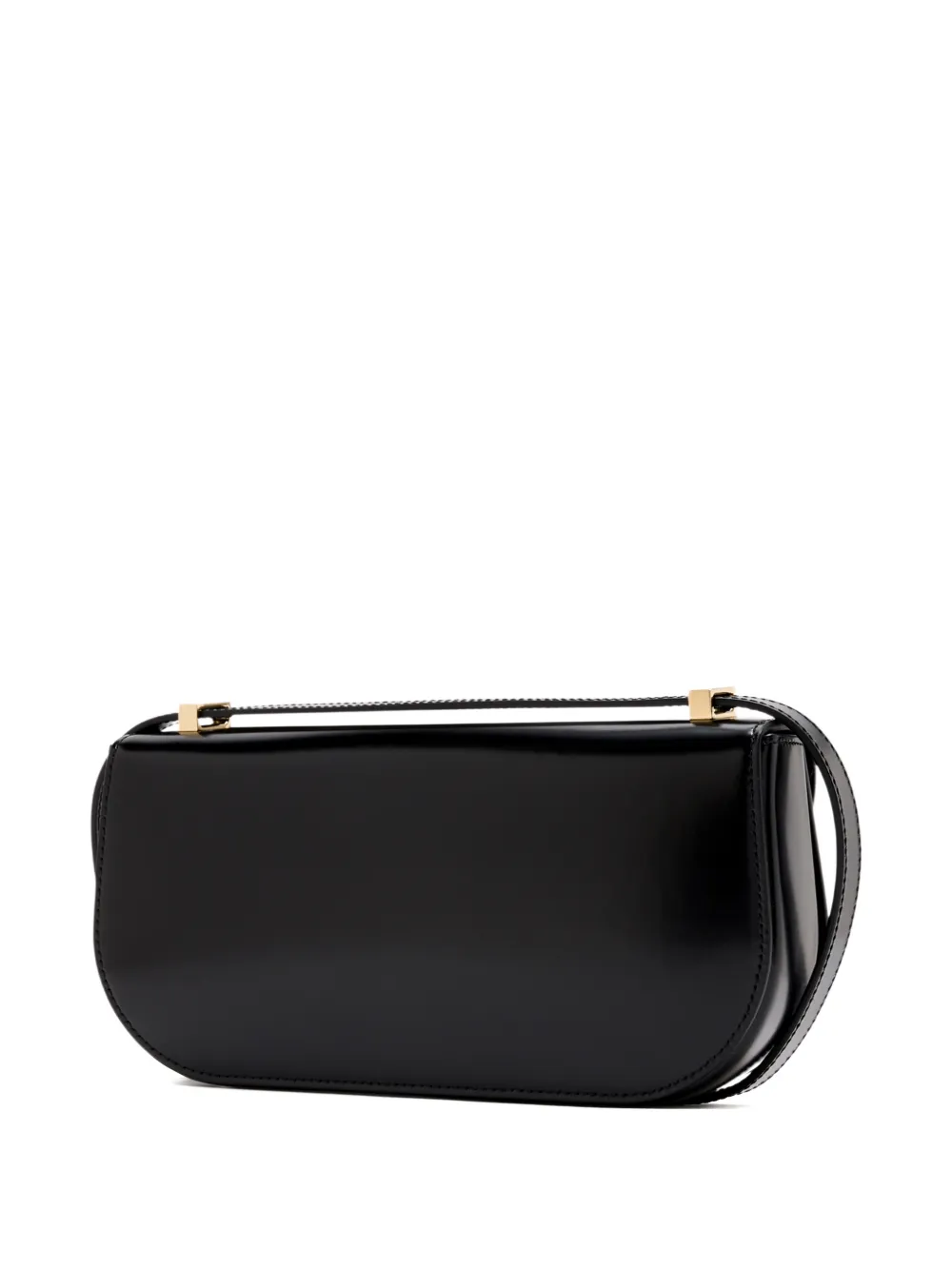 Ferragamo Schoudertas met goudkleurig logo Zwart
