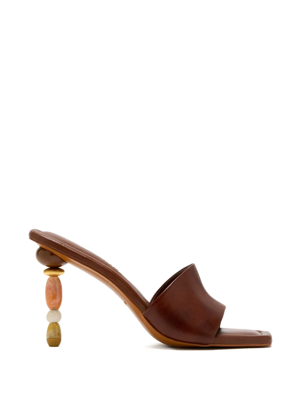 Cult Gaia Sandalen met kralen en hak Bruin