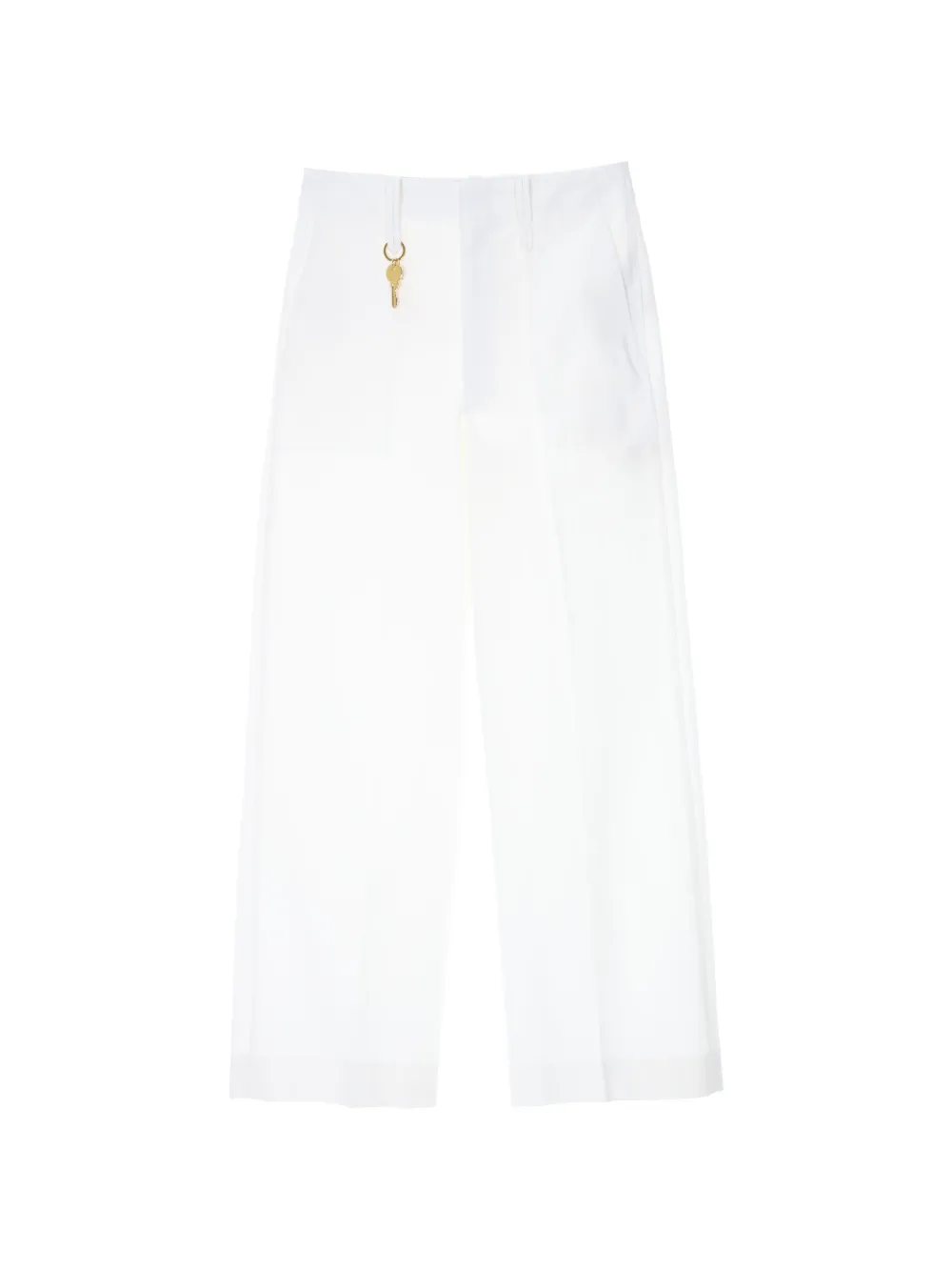 Carven Wide Straight-leg Trousers In White