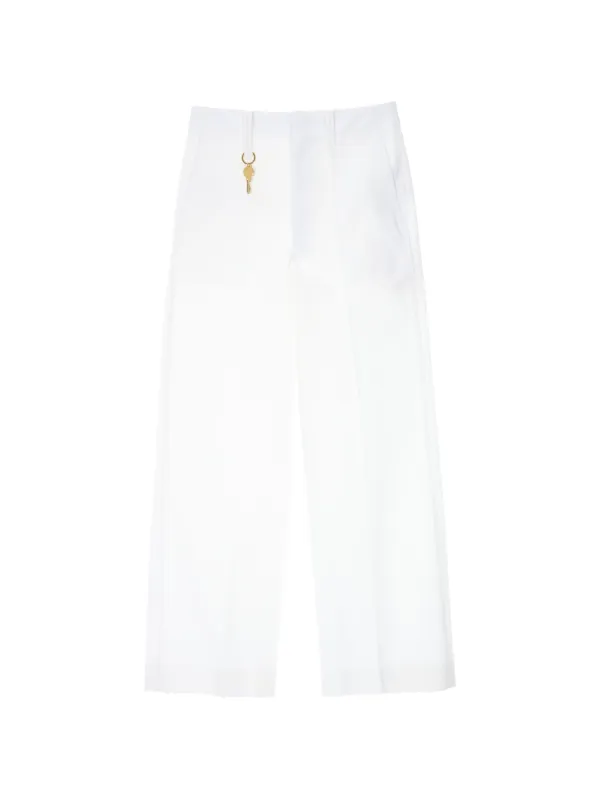Carven Wide Straight-leg Trousers in Neutrals