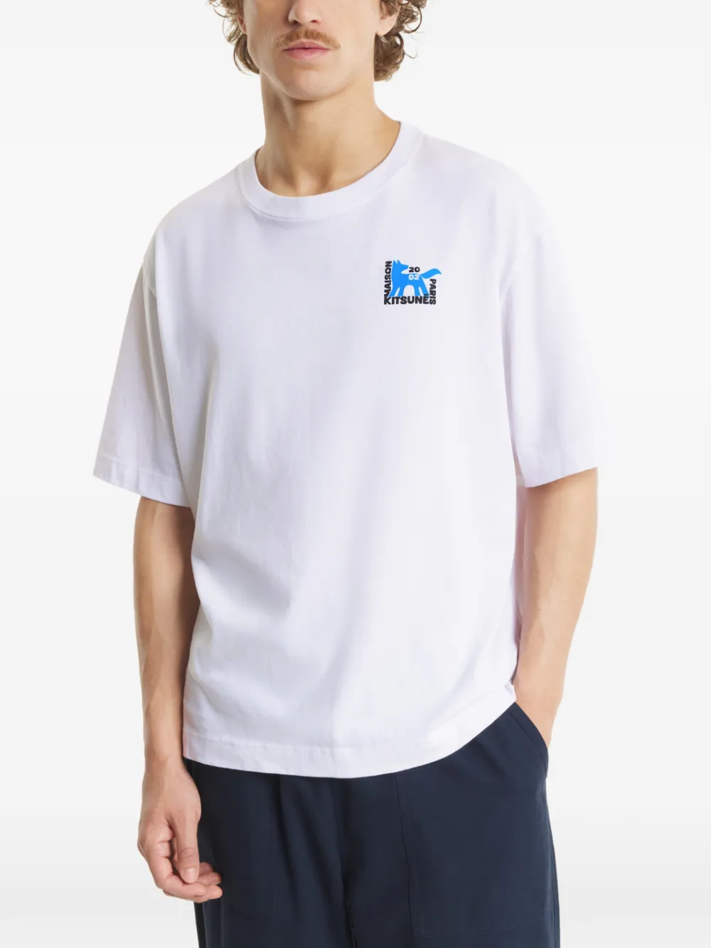 Maison Kitsuné Gallery Fox T-shirt Wit