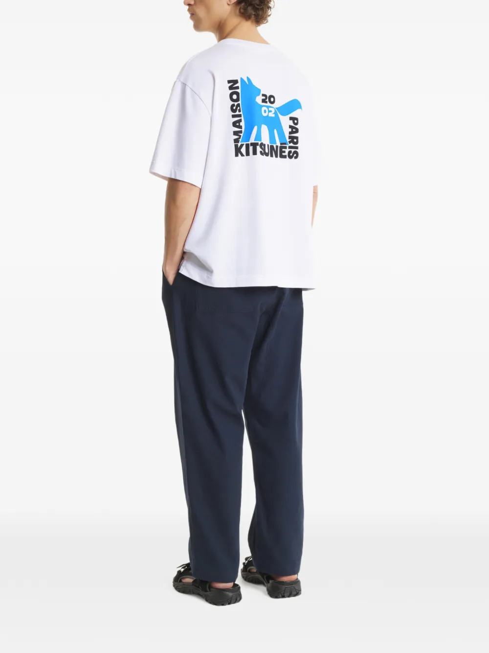 Maison Kitsuné Gallery Fox T-shirt Wit