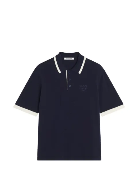 Maison Kitsuné ribbed-trim polo shirt