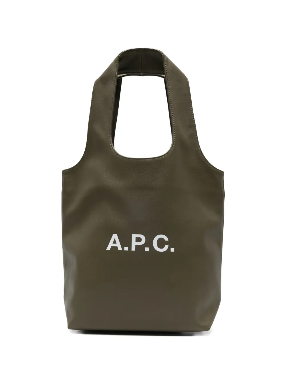 A.P.C. small Ninon logo-print tote bag - Verde