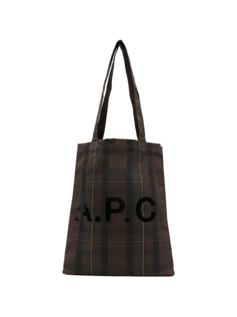 A.P.C. Lou plaid tote bag
