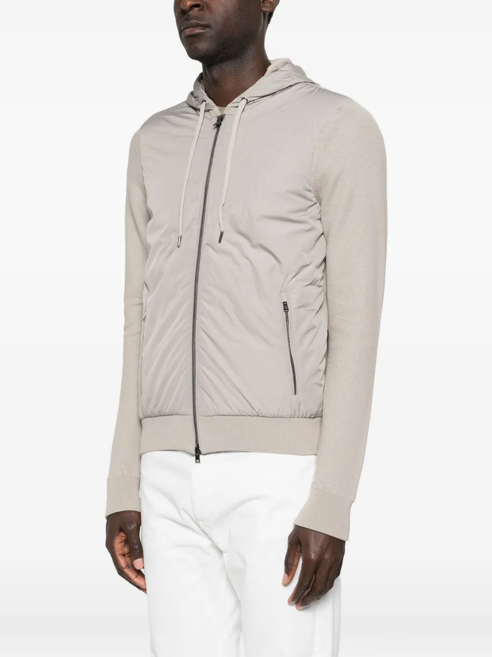  Herno Hooded Zip Jacket - Neutrals 