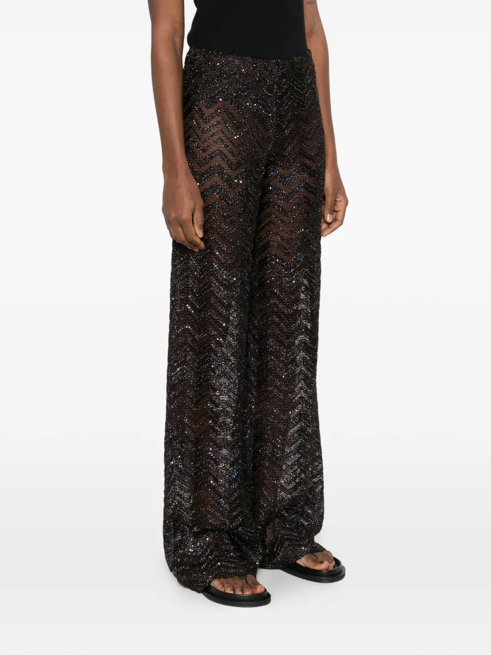 Missoni Broek met chevron-streep Bruin