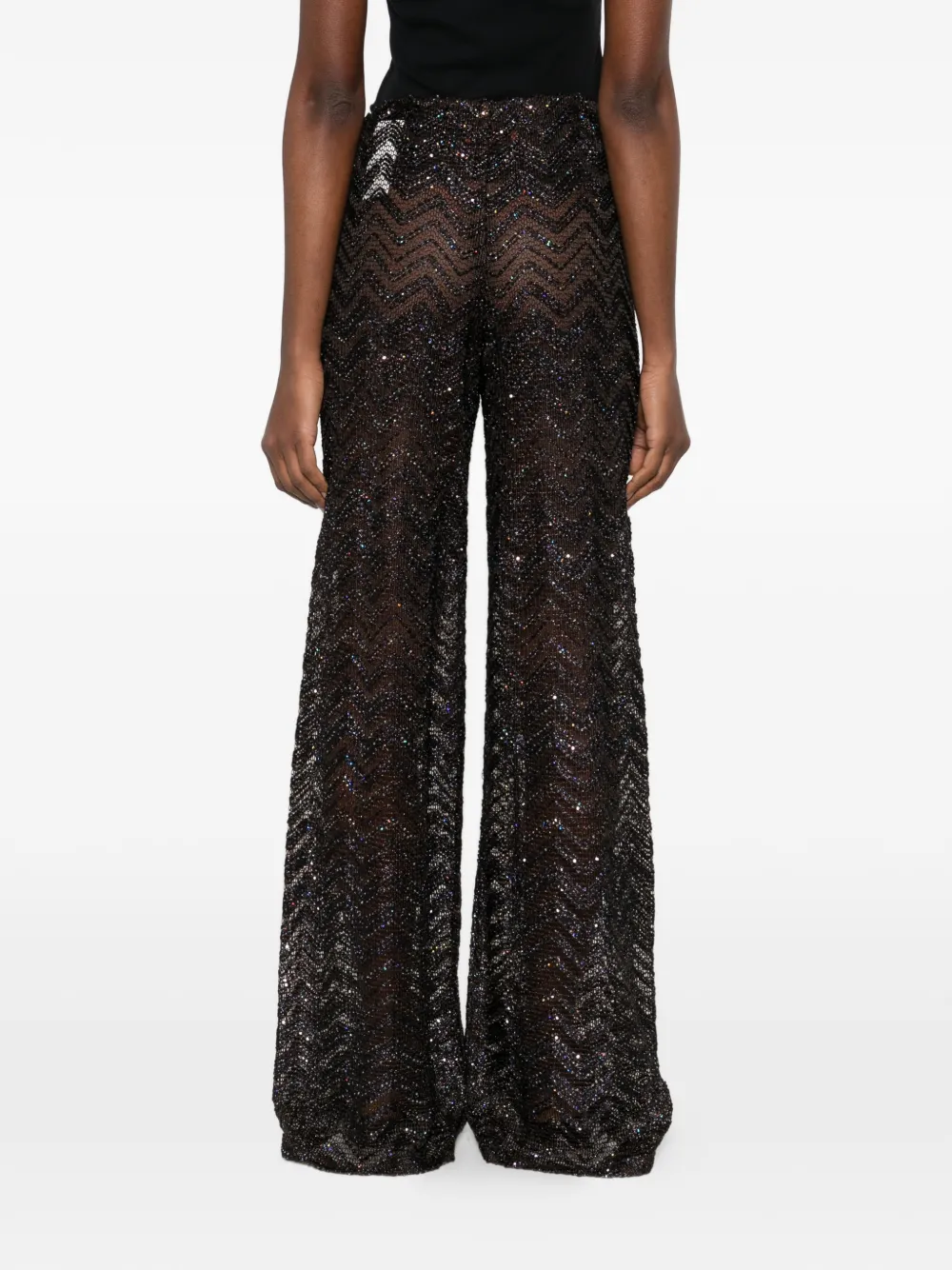 Missoni Broek met chevron-streep Bruin
