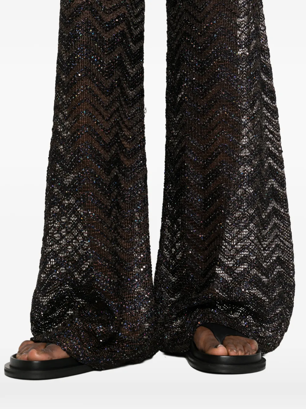 Missoni Broek met chevron-streep Bruin