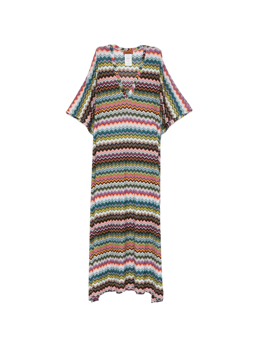 Missoni V-neck chevron maxi dress - Bianco