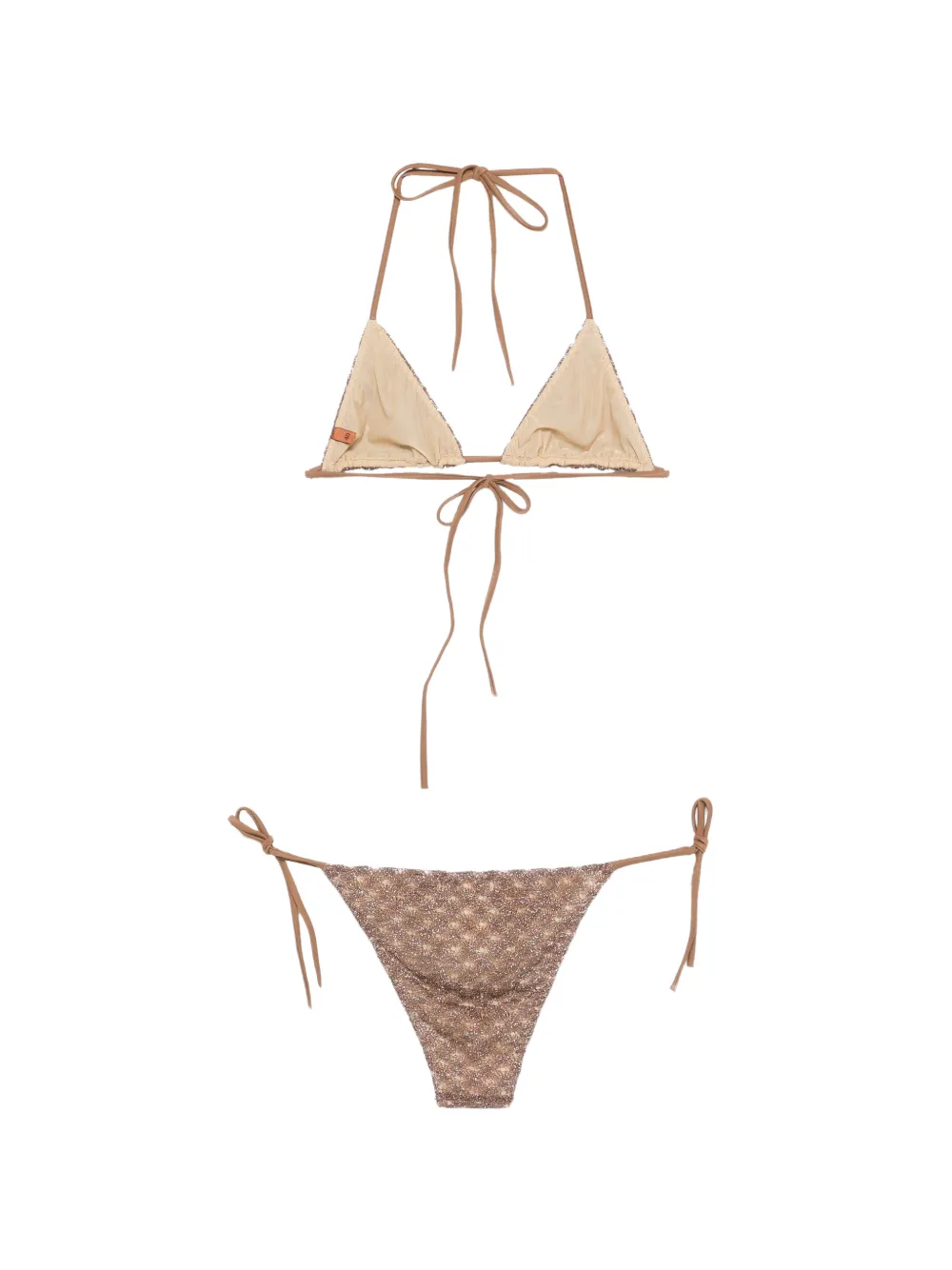  Missoni Beaded Triangle Bikini - Brown 