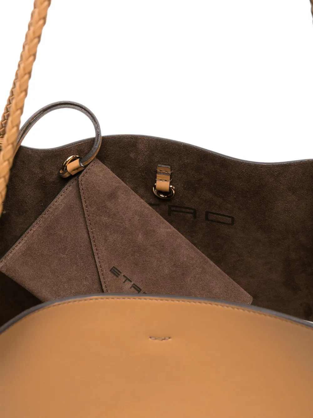 ETRO Schoudertas met gevlochten handgreep Beige