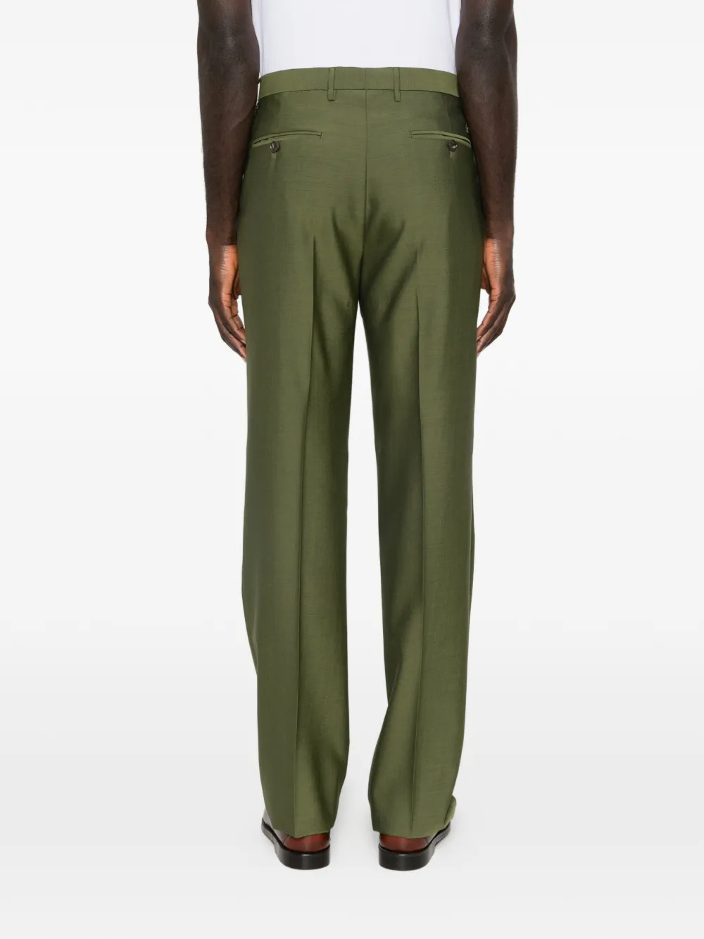 ETRO Plooibroek met knopen Groen