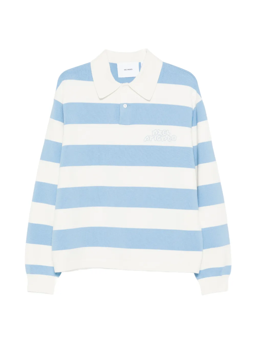 Axel Arigato Rey striped logo polo shirt - Blu