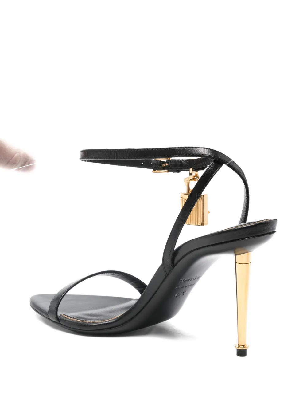 TOM FORD Padlock ankle-strap sandals Zwart