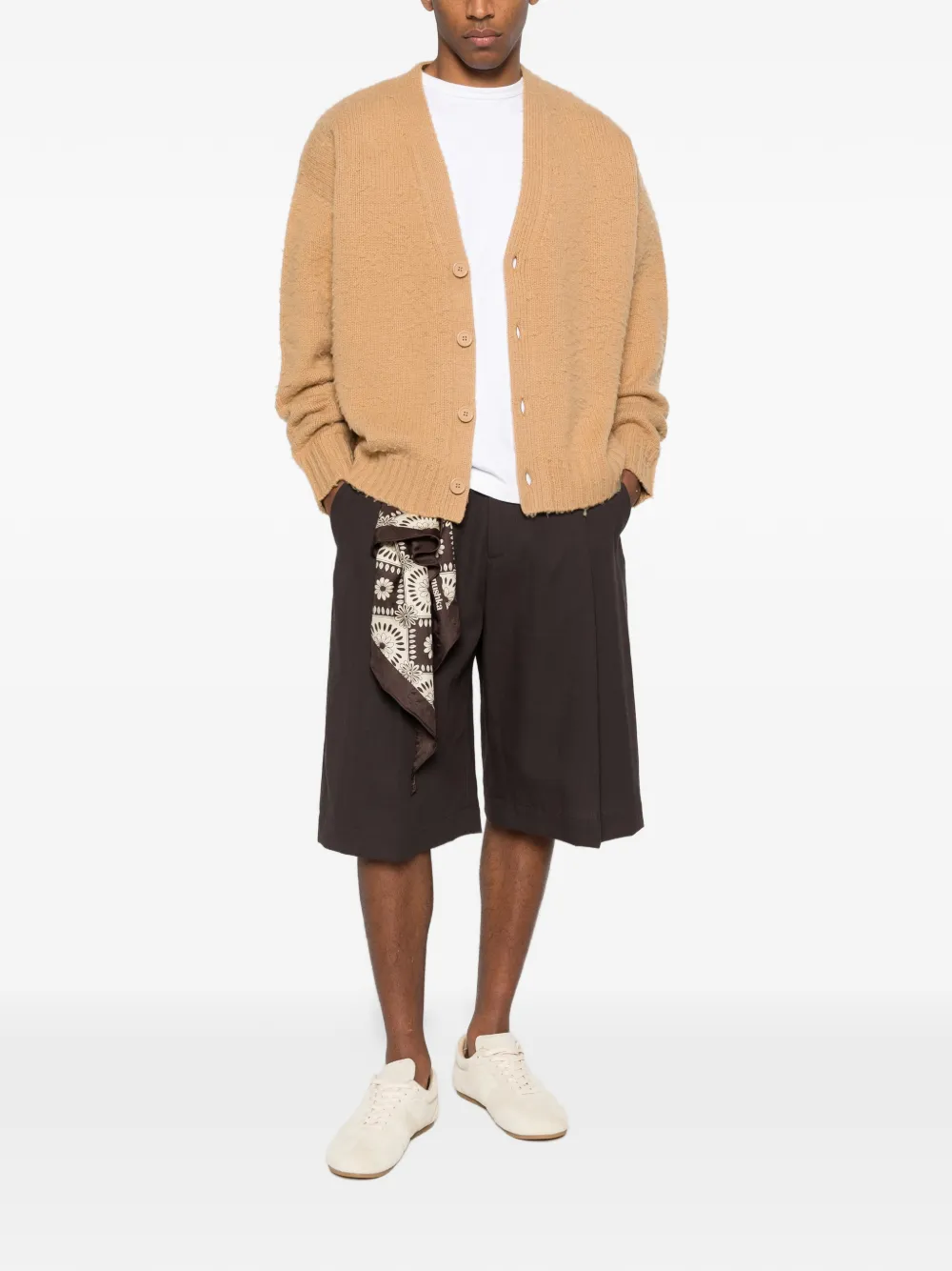 Studio Button V-Neck Cardigan