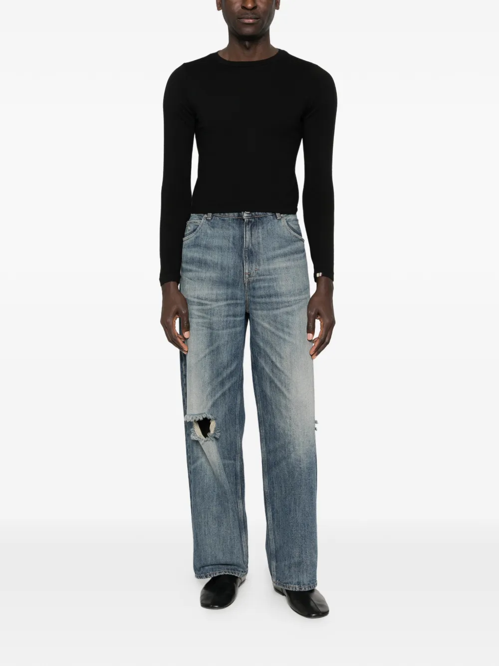  Extreme Cashmere Jersey Lisa De Manga Larga - Negro 