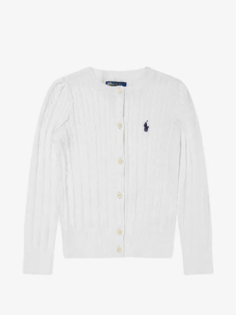 POLO RALPH LAUREN KIDS كارديغان بحياكة الضفيرة وبشعار