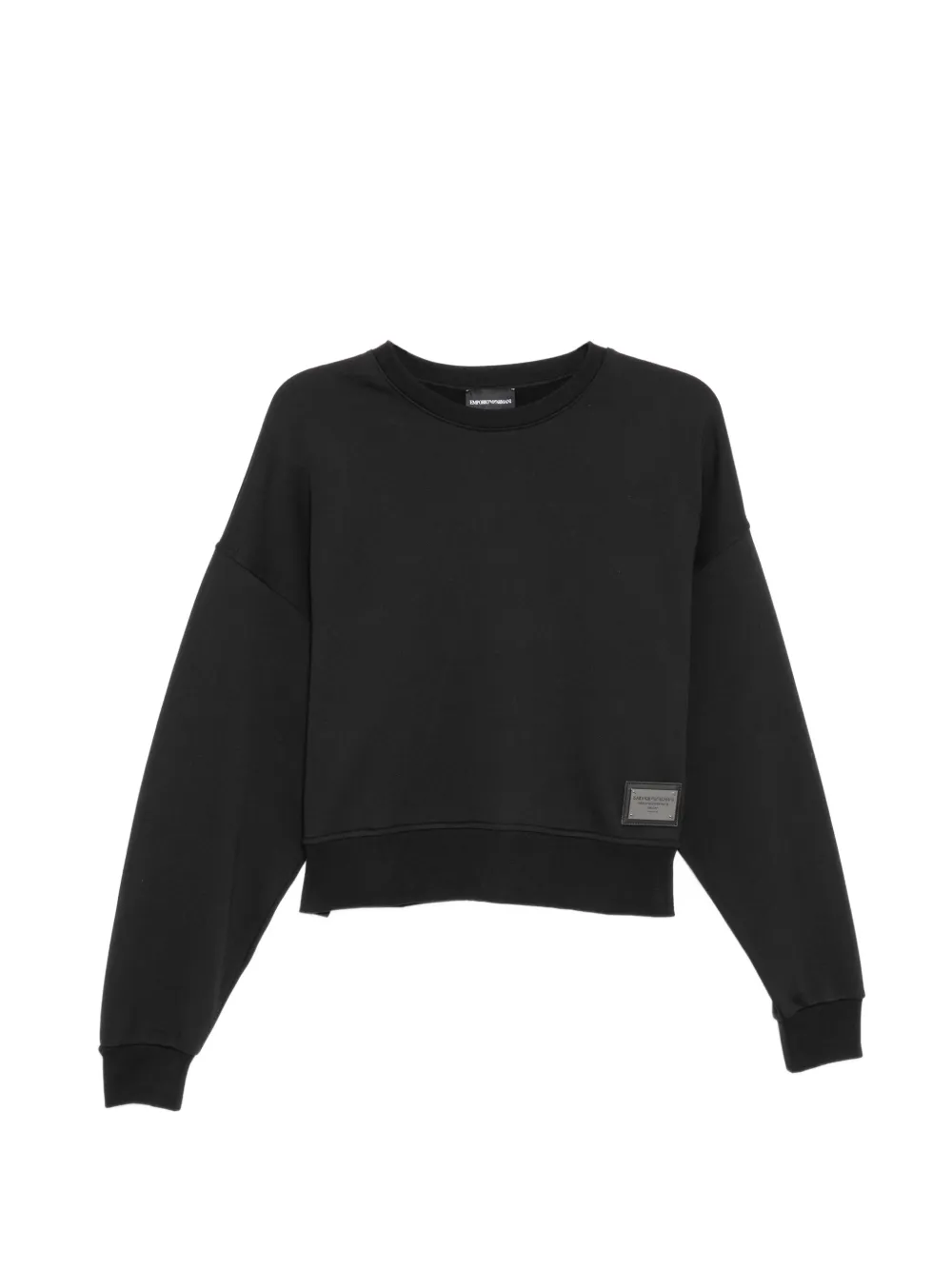 Emporio Armani Felpa crop - Nero