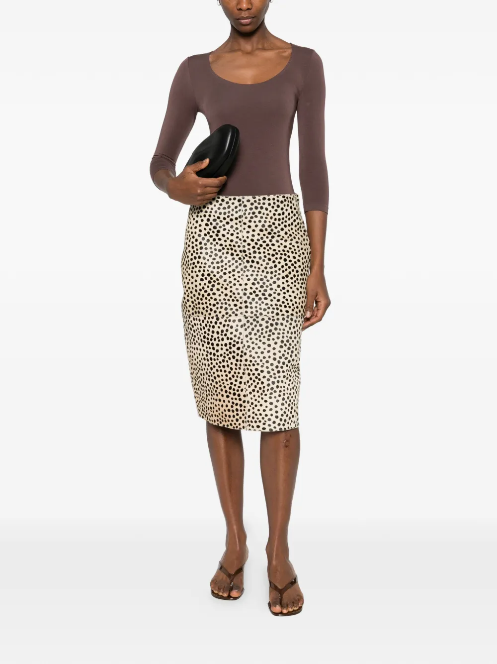  Wolford Scoop-neck Long-sleeved Top - Brown 