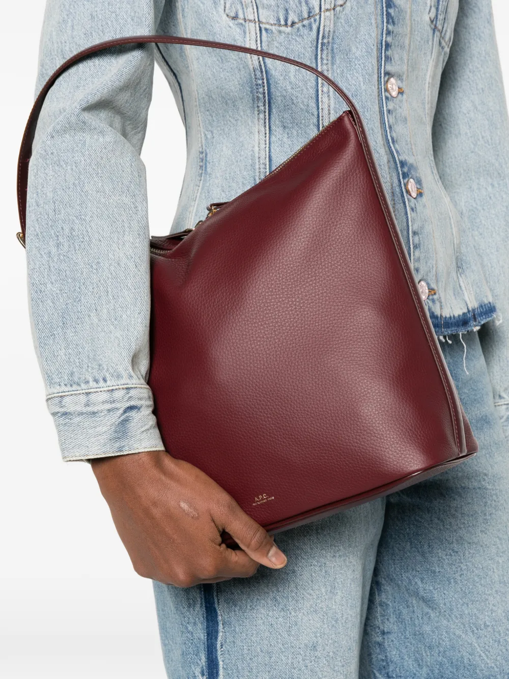 A.P.C. Vera schoudertas met rits Rood