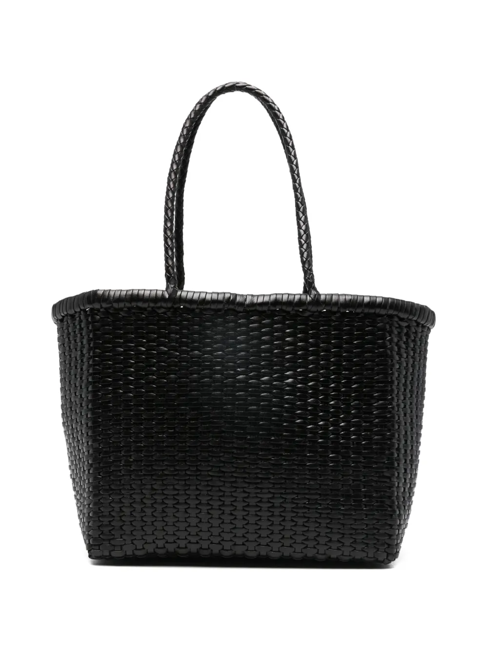 DRAGON DIFFUSION small braided-handle tote bag - Nero