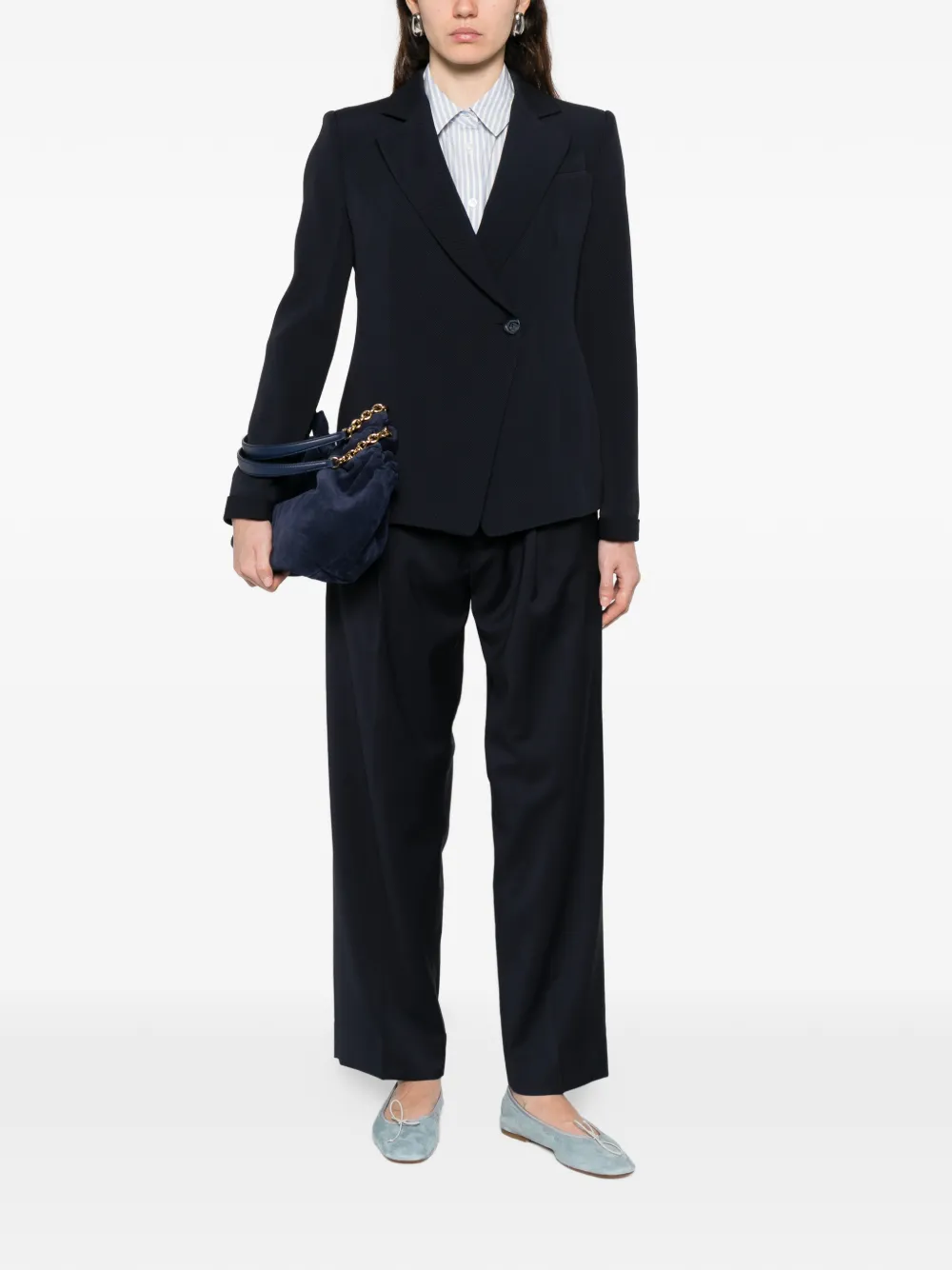 Emporio Armani Blazer met dubbele rij knopen Zwart