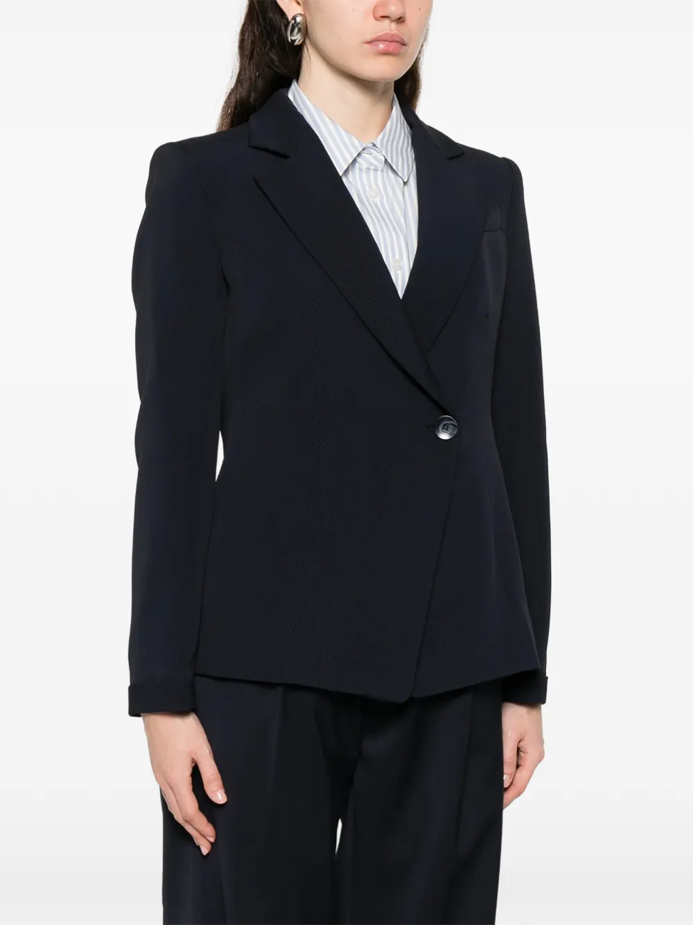 Emporio Armani Blazer met dubbele rij knopen Zwart