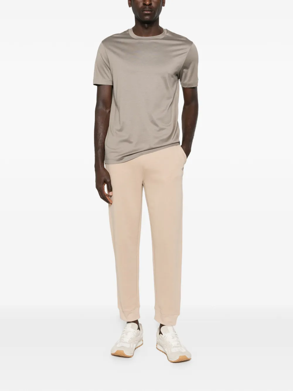 Emporio Armani T-shirt met ronde hals Beige