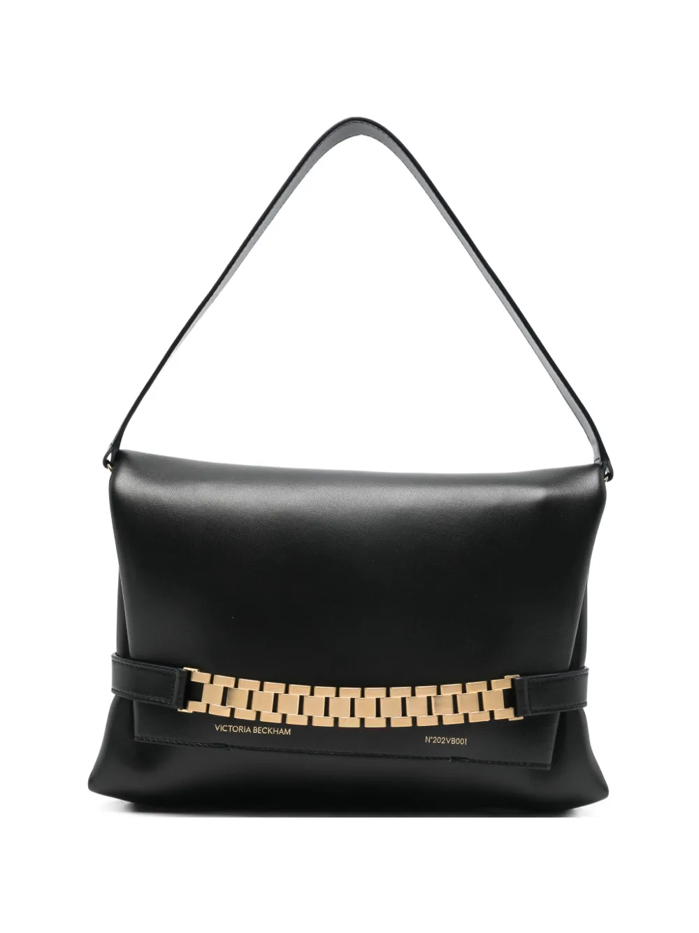 Victoria Beckham chain-detail logo shoulder bag - Nero