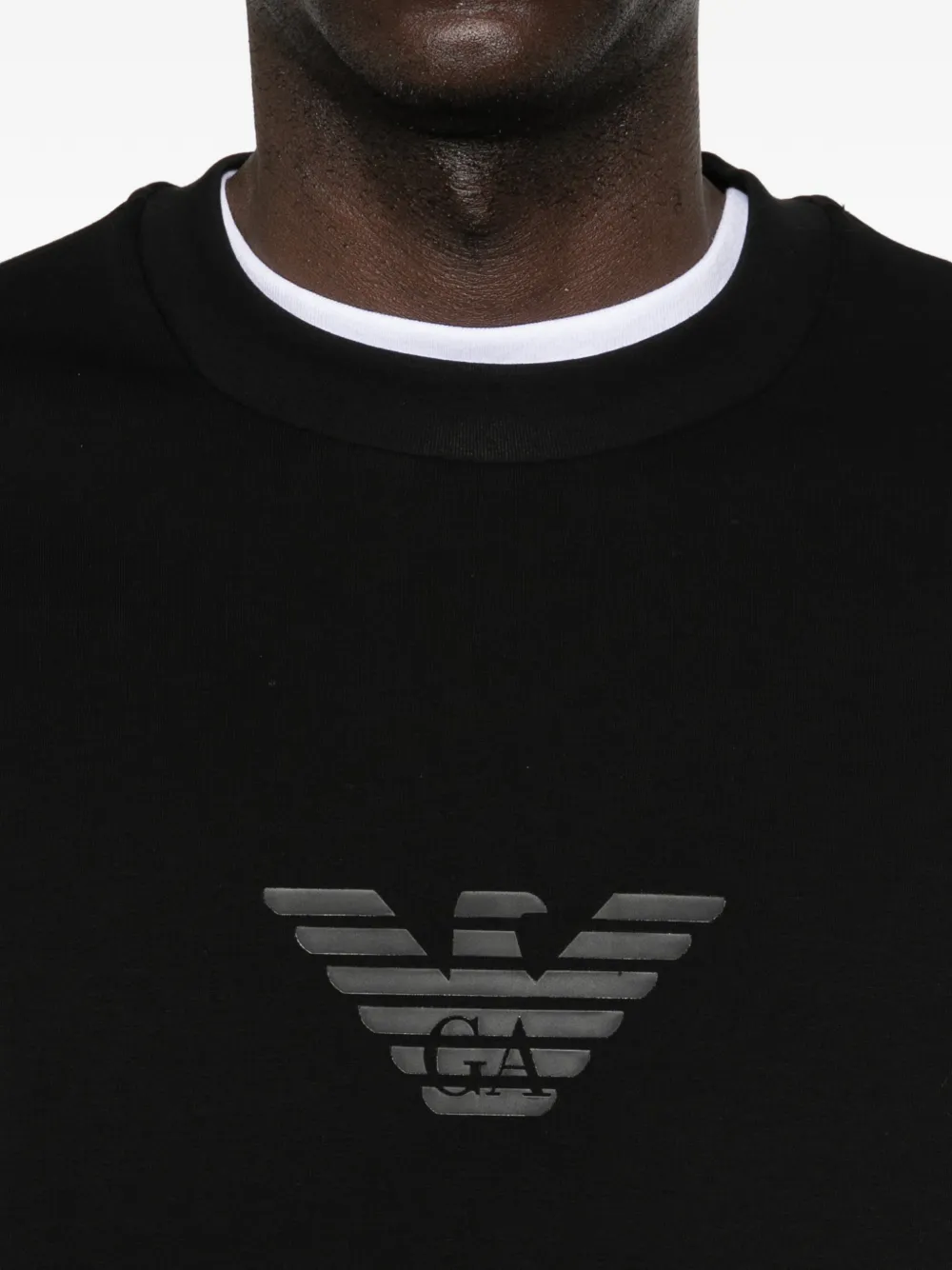 Emporio Armani Eagle sweater met logo Zwart