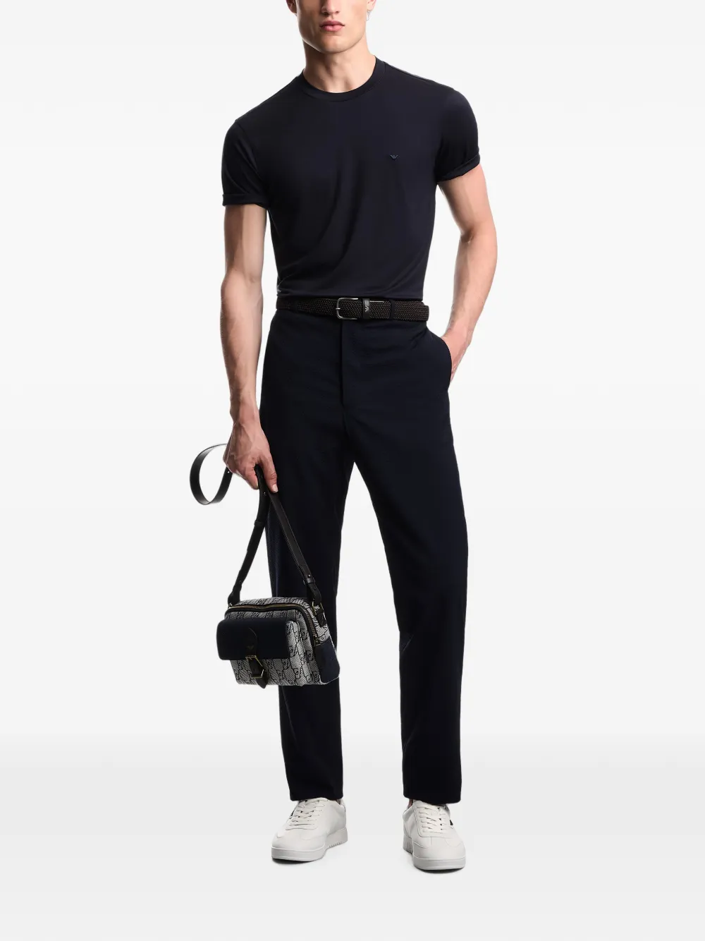 Emporio Armani Slim Fit T-shirts in Black, view 2