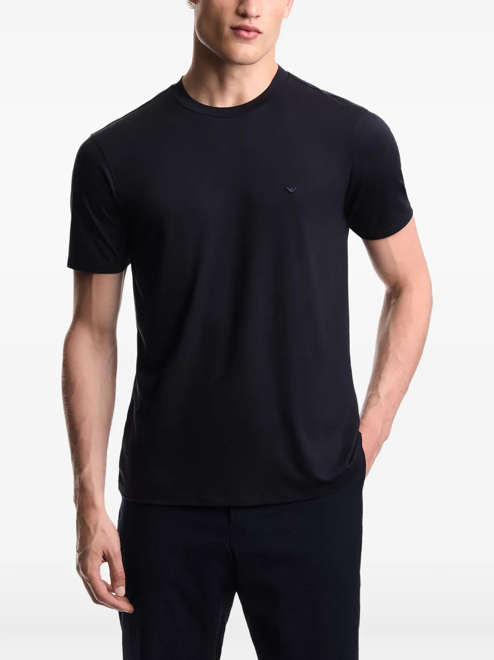 Emporio Armani Slim Fit T-shirts in Black, view 3