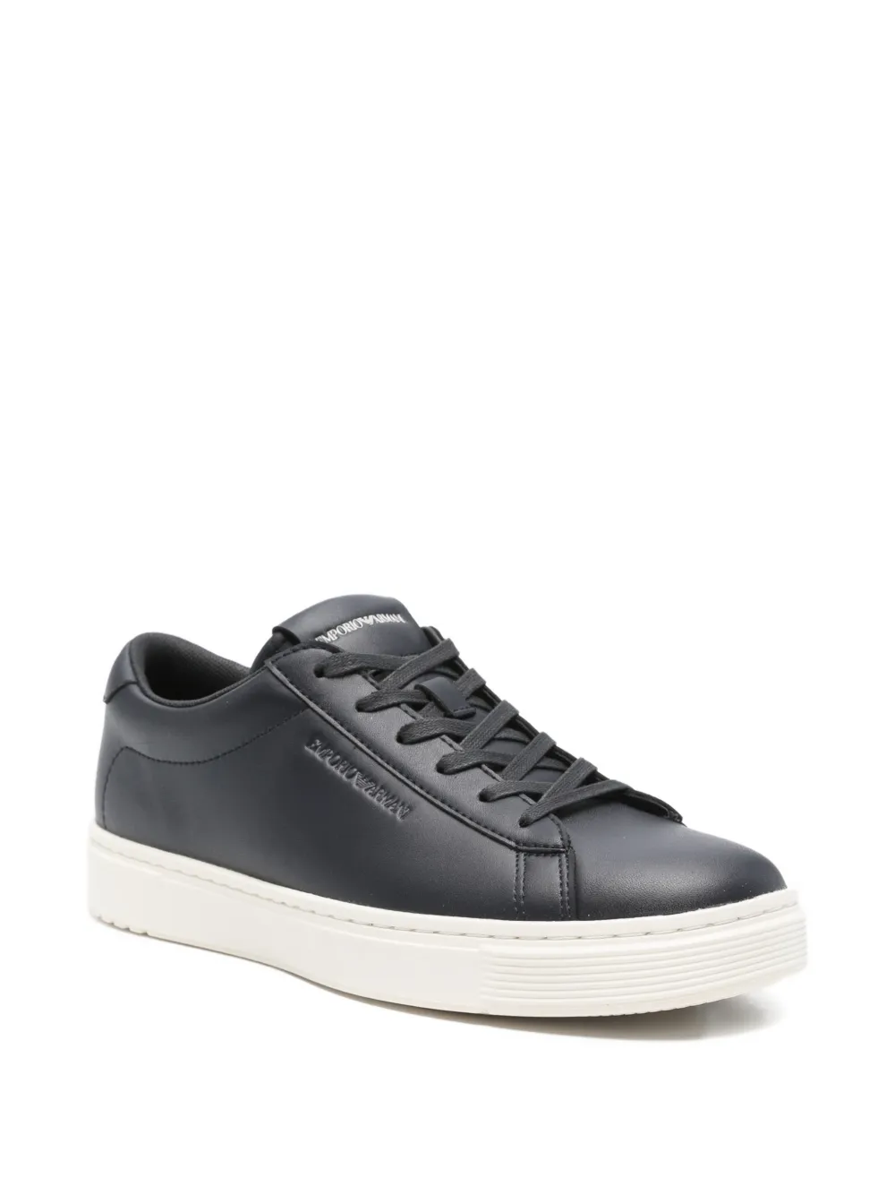 Emporio Armani lace-up sneakers Blauw