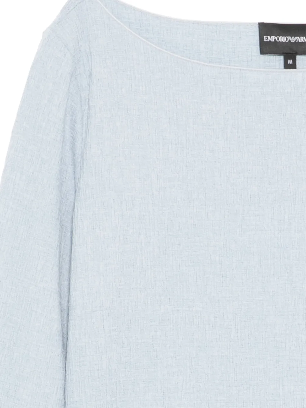  Emporio Armani Textured Knit Top - Blue 