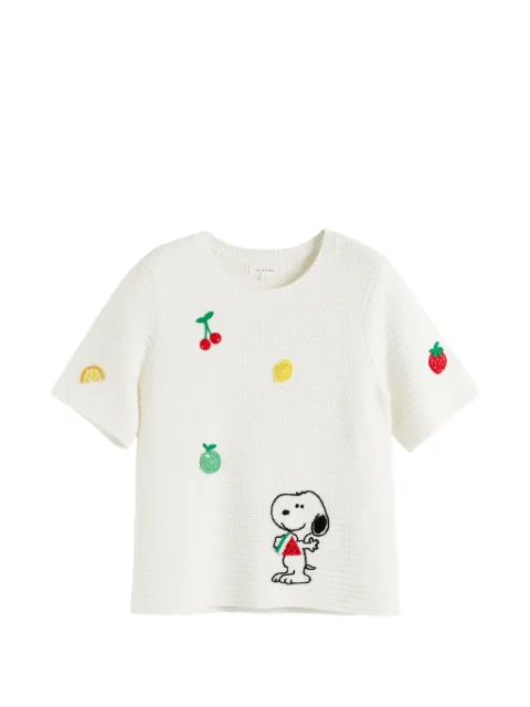 Chinti & Parker Snoopy crochet T-shirt