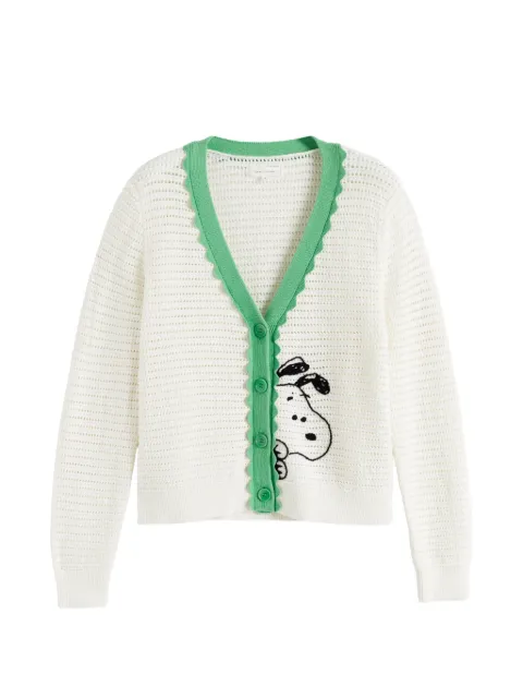 Chinti & Parker Snoopy crochet cotton cardigan