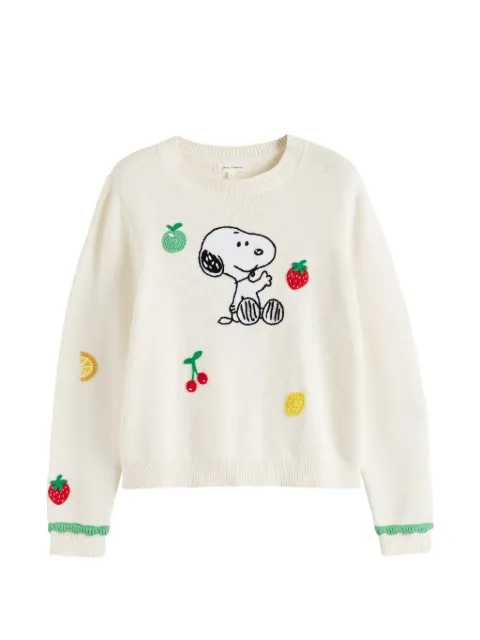 Chinti & Parker Pullover mit Snoopy-Stickerei