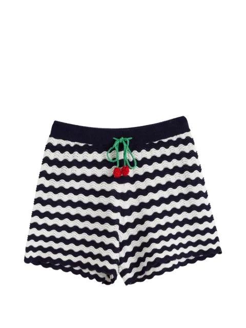 Chinti & Parker cherry crochet shorts