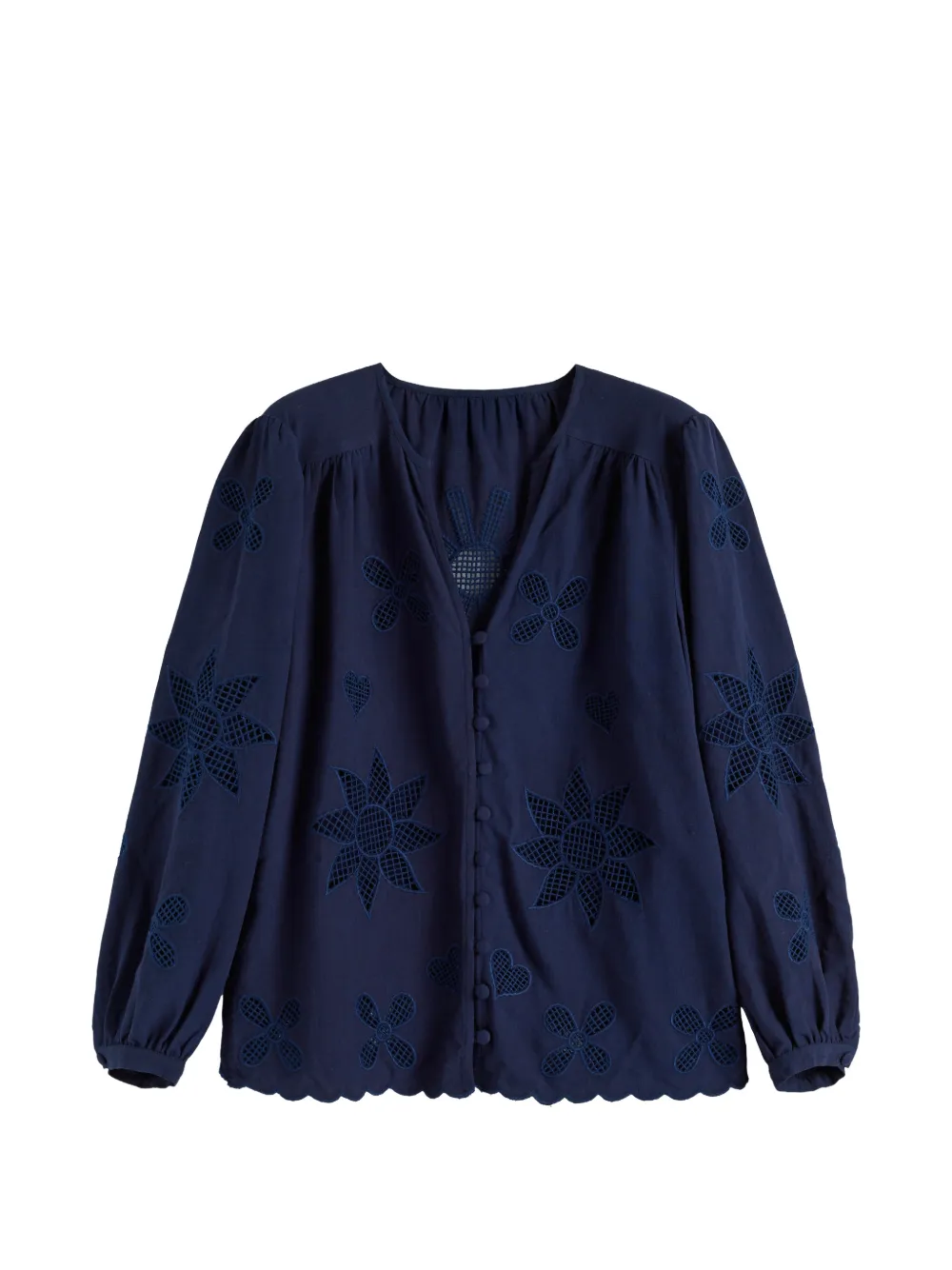 Chinti & Parker broderie V-neck shirt